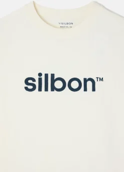 Camiseta silbon flock crema