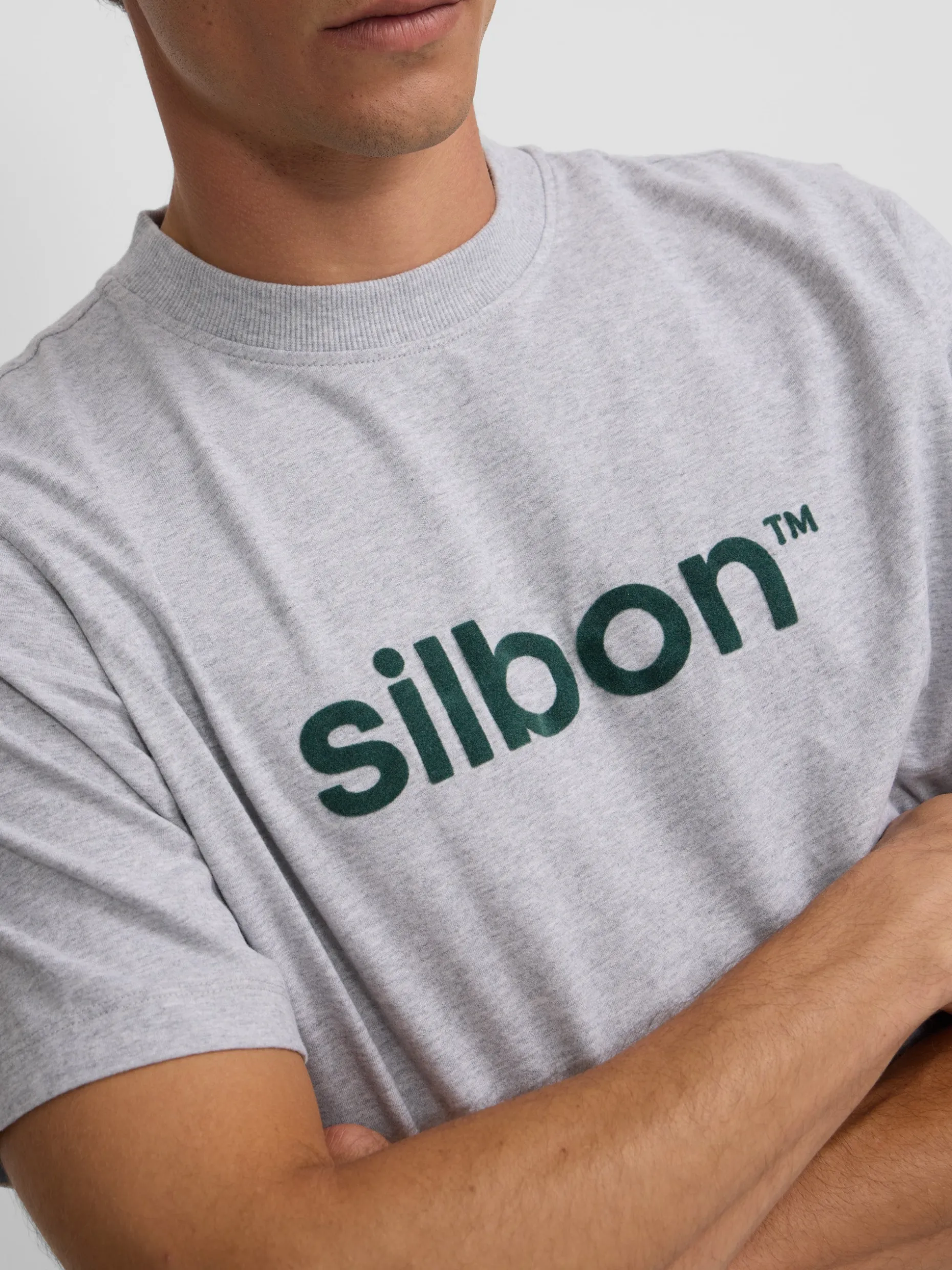 Camiseta silbon flock gris