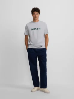 Camiseta silbon flock gris