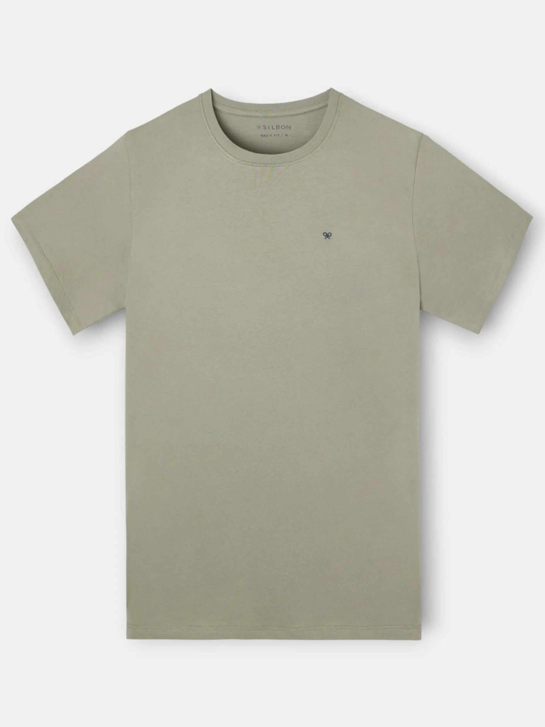 Camiseta silbon minilogo verde