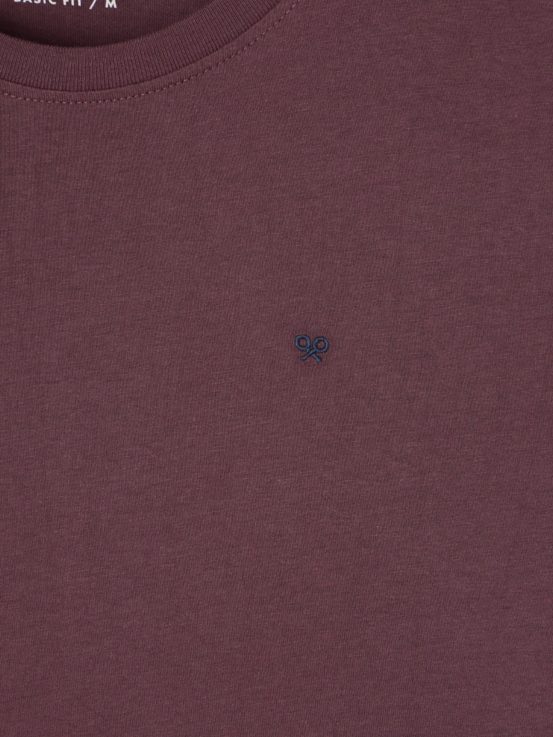 Camiseta silbon minilogo burdeos