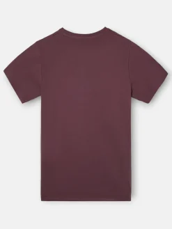 Camiseta silbon minilogo burdeos