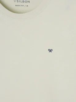 Camiseta silbon minilogo verde claro