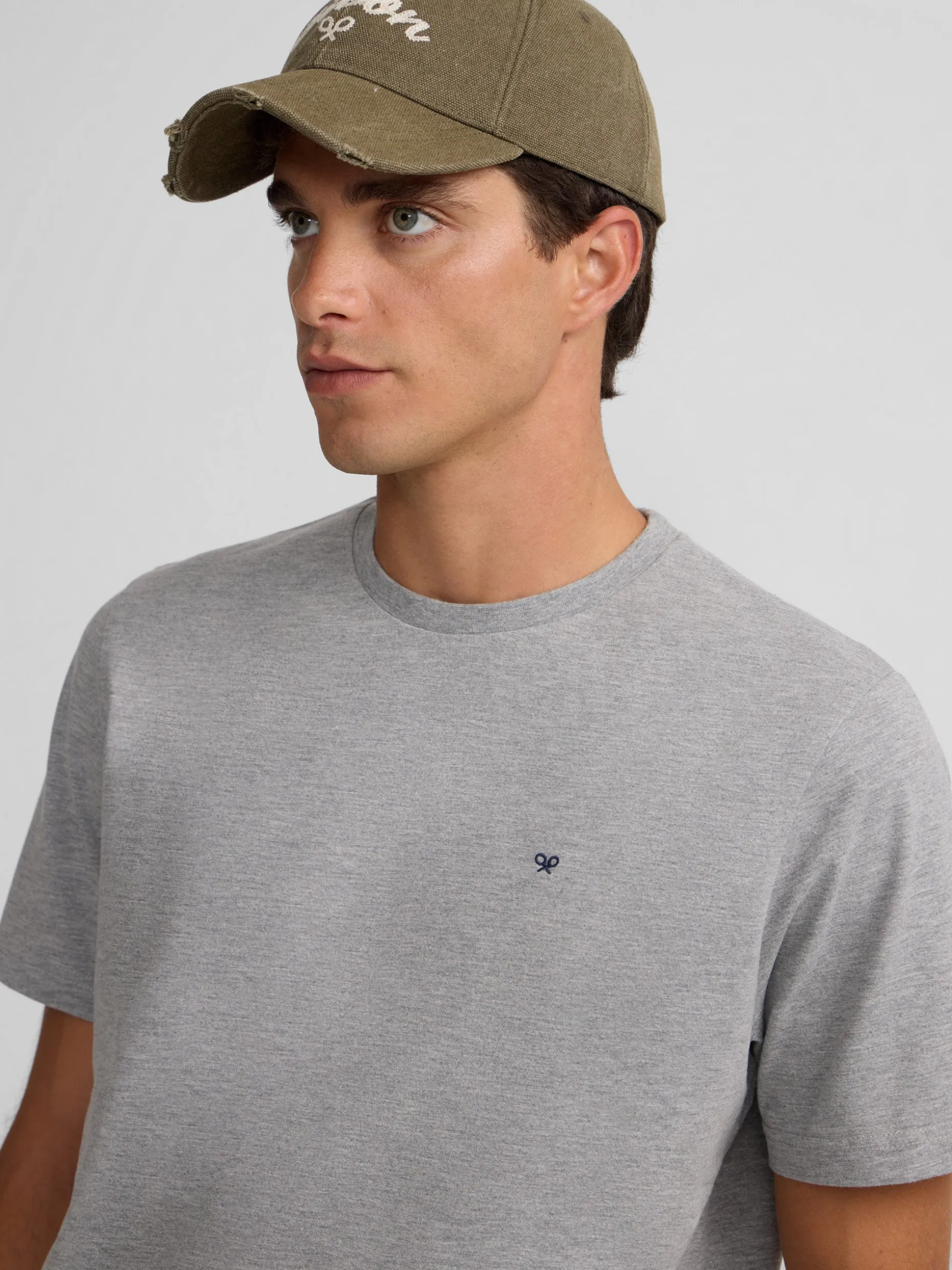 Camiseta silbon minilogo gris