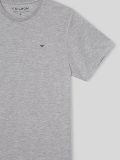 Camiseta silbon minilogo gris