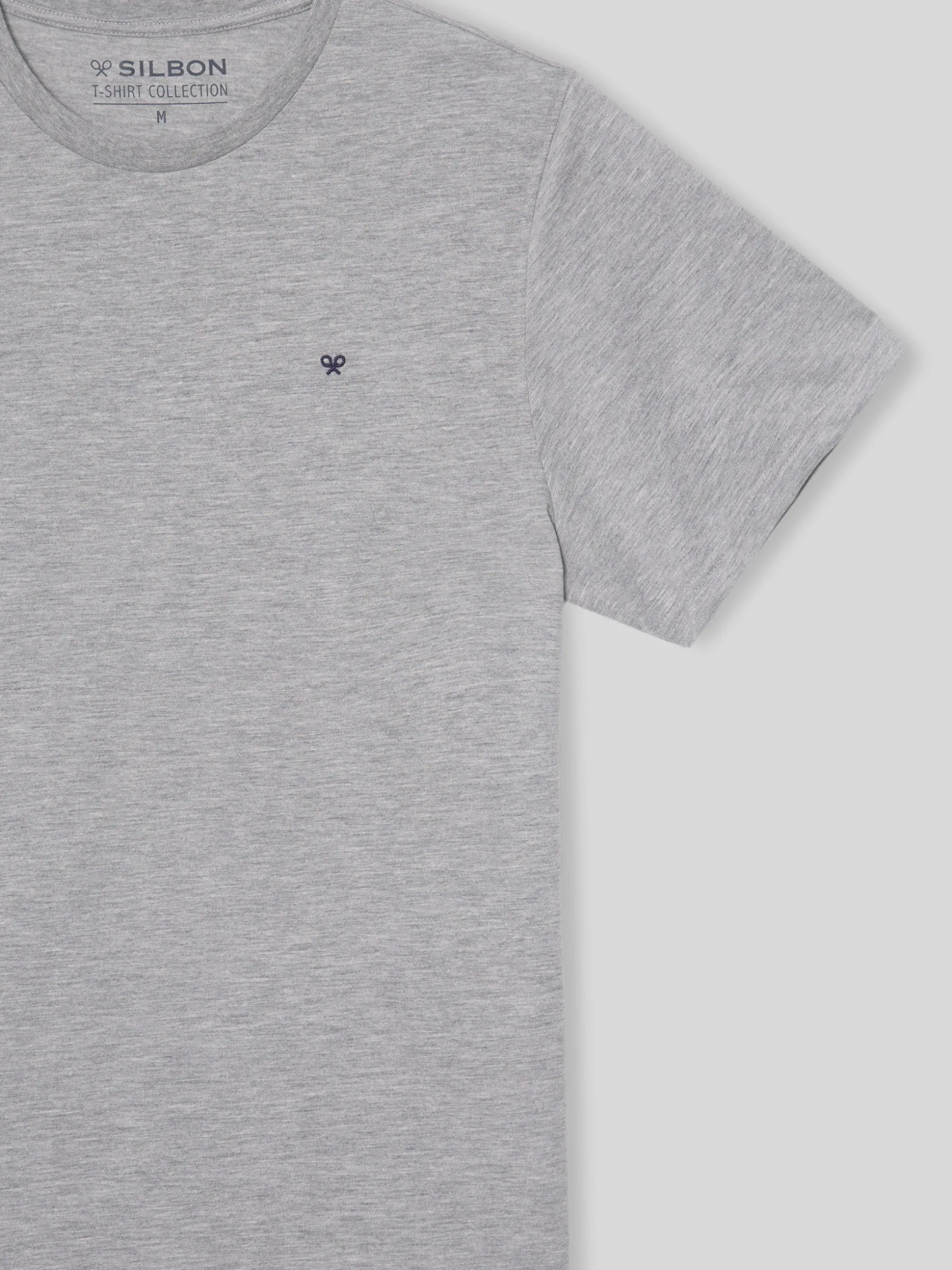 Camiseta silbon minilogo gris