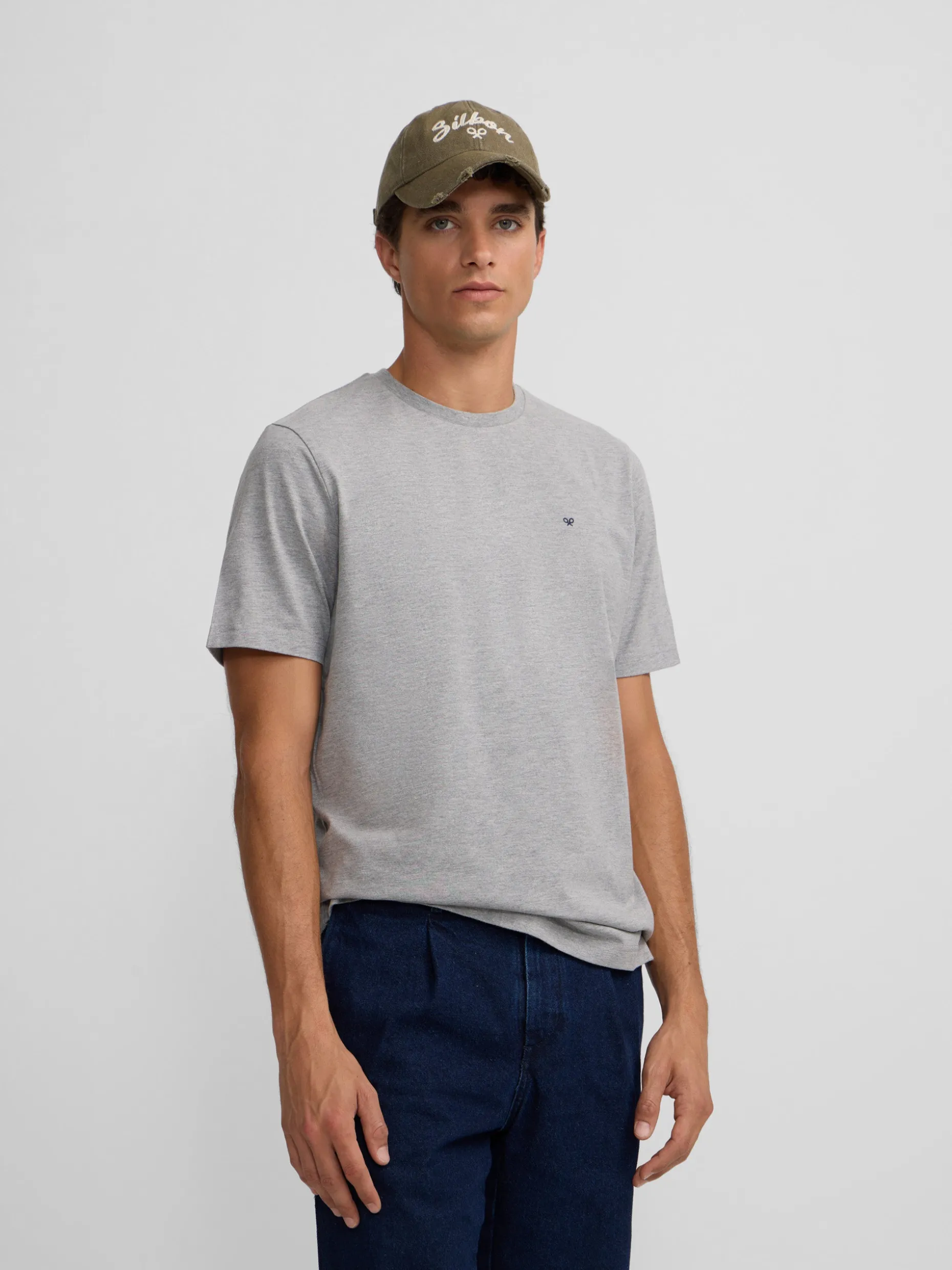 Camiseta silbon minilogo gris