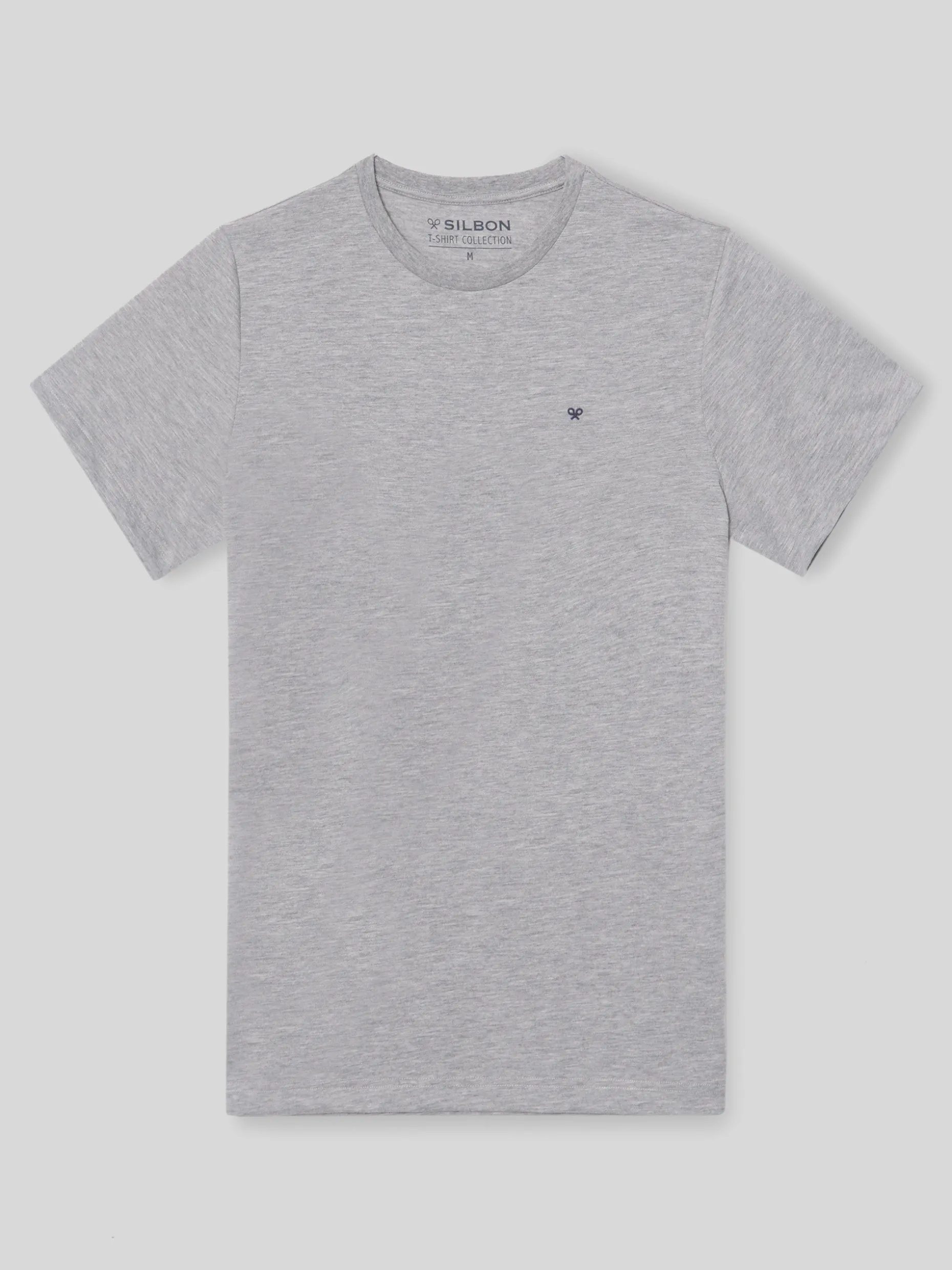 Camiseta silbon minilogo gris