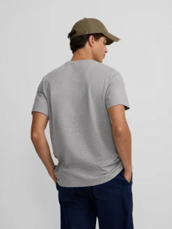 Camiseta silbon minilogo gris