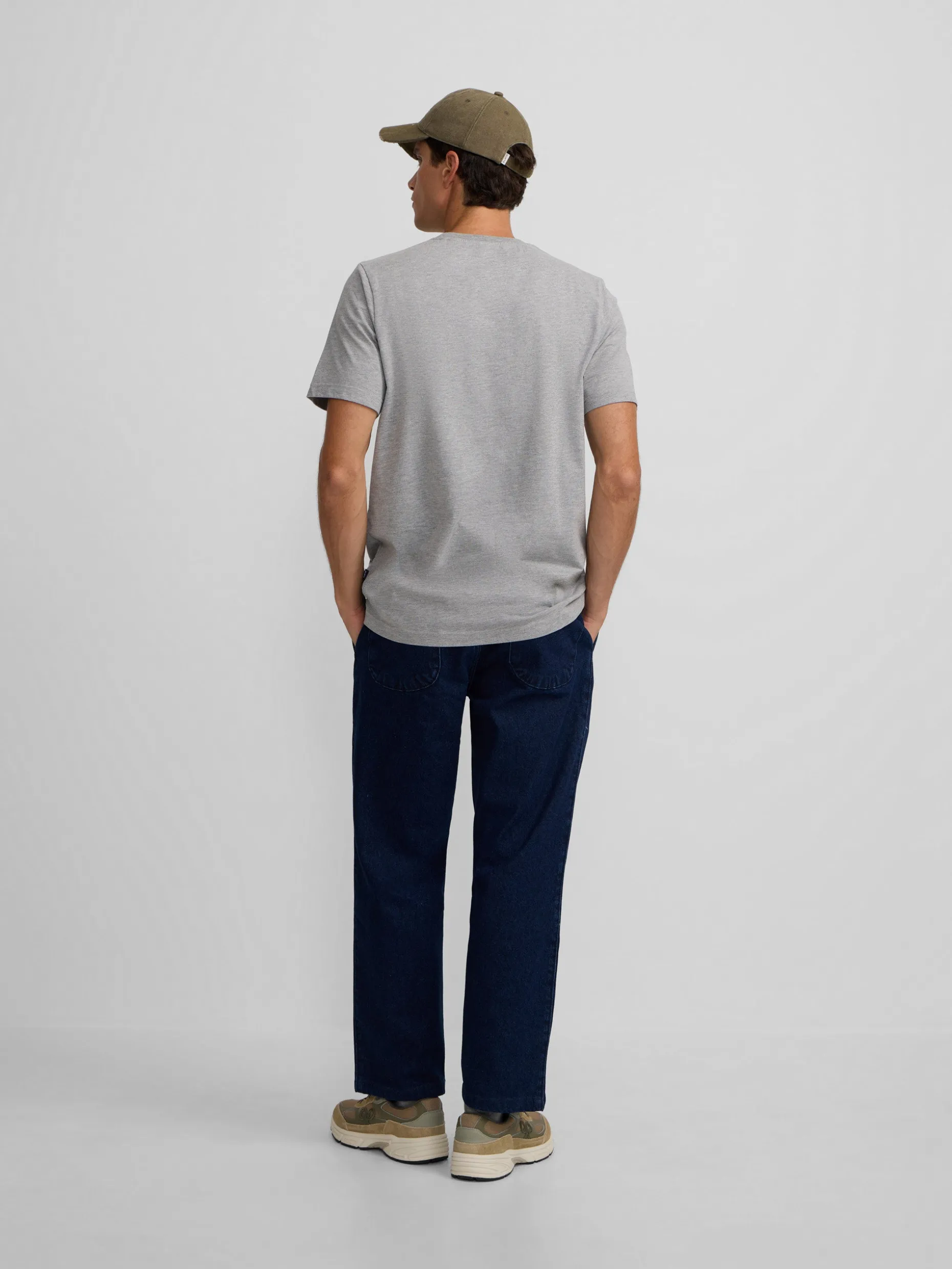 Camiseta silbon minilogo gris