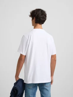 Camiseta silbon raqueta media blanca