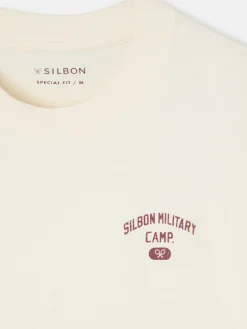 Camiseta special fit military camp crema