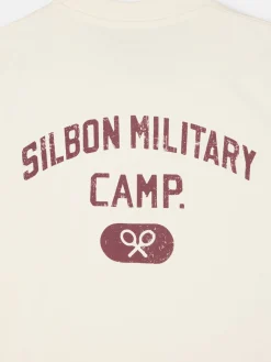 Camiseta special fit military camp crema