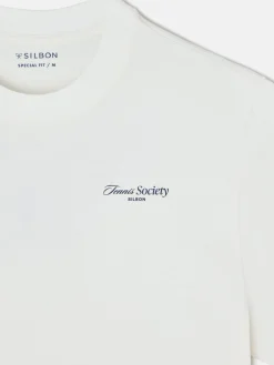 Camiseta special fit tennis society crema