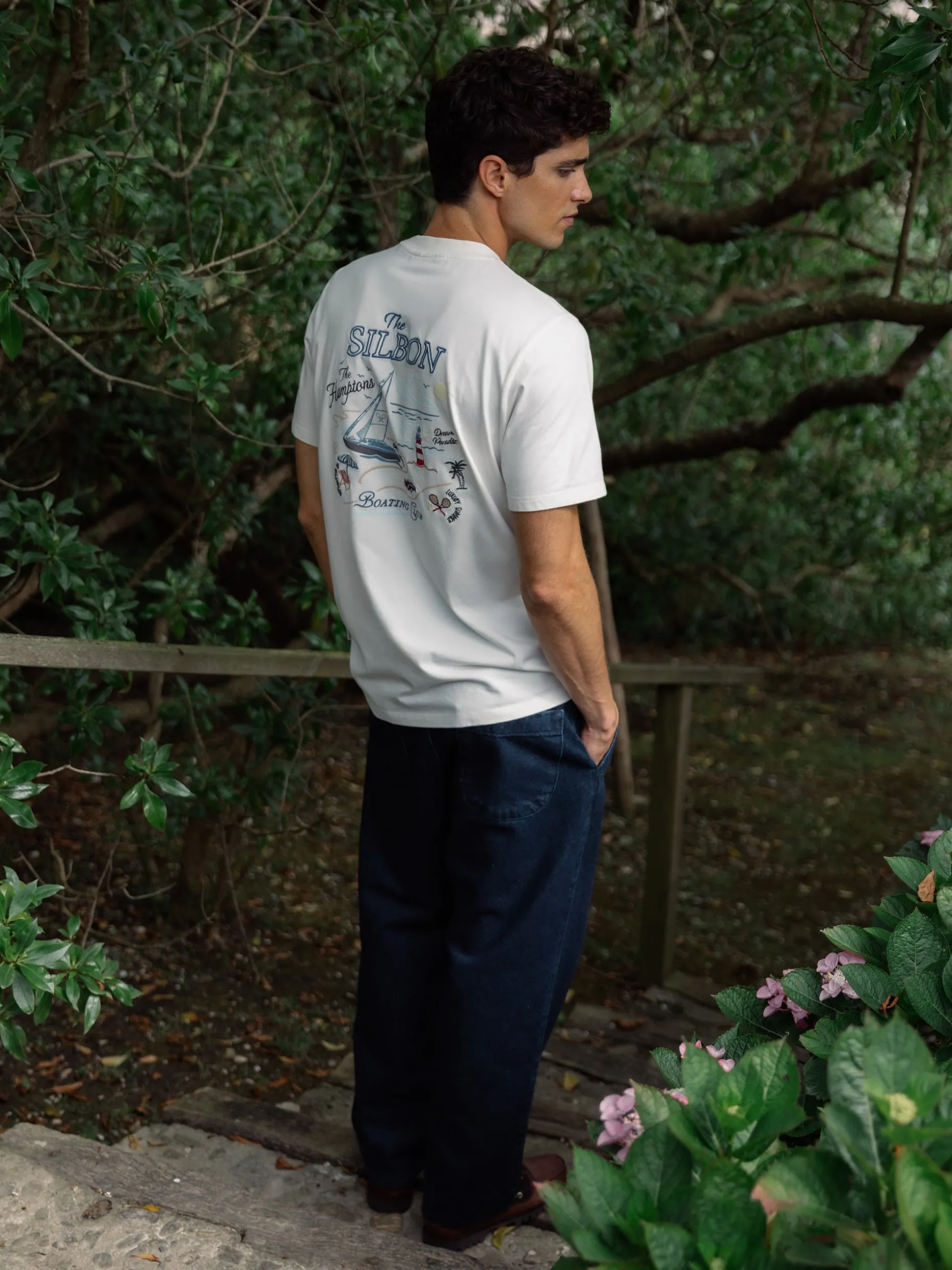 Camiseta The Hamptons crema