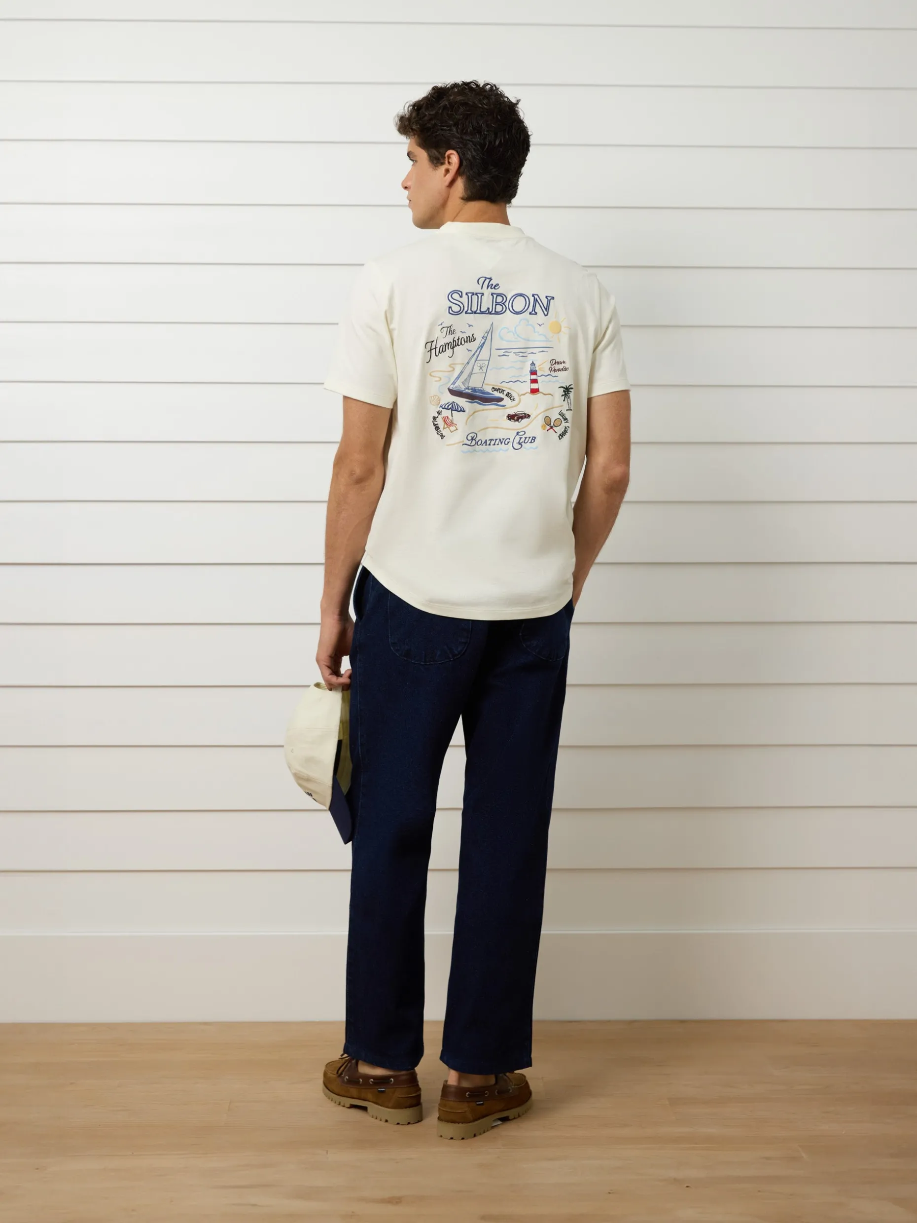 Camiseta The Hamptons crema