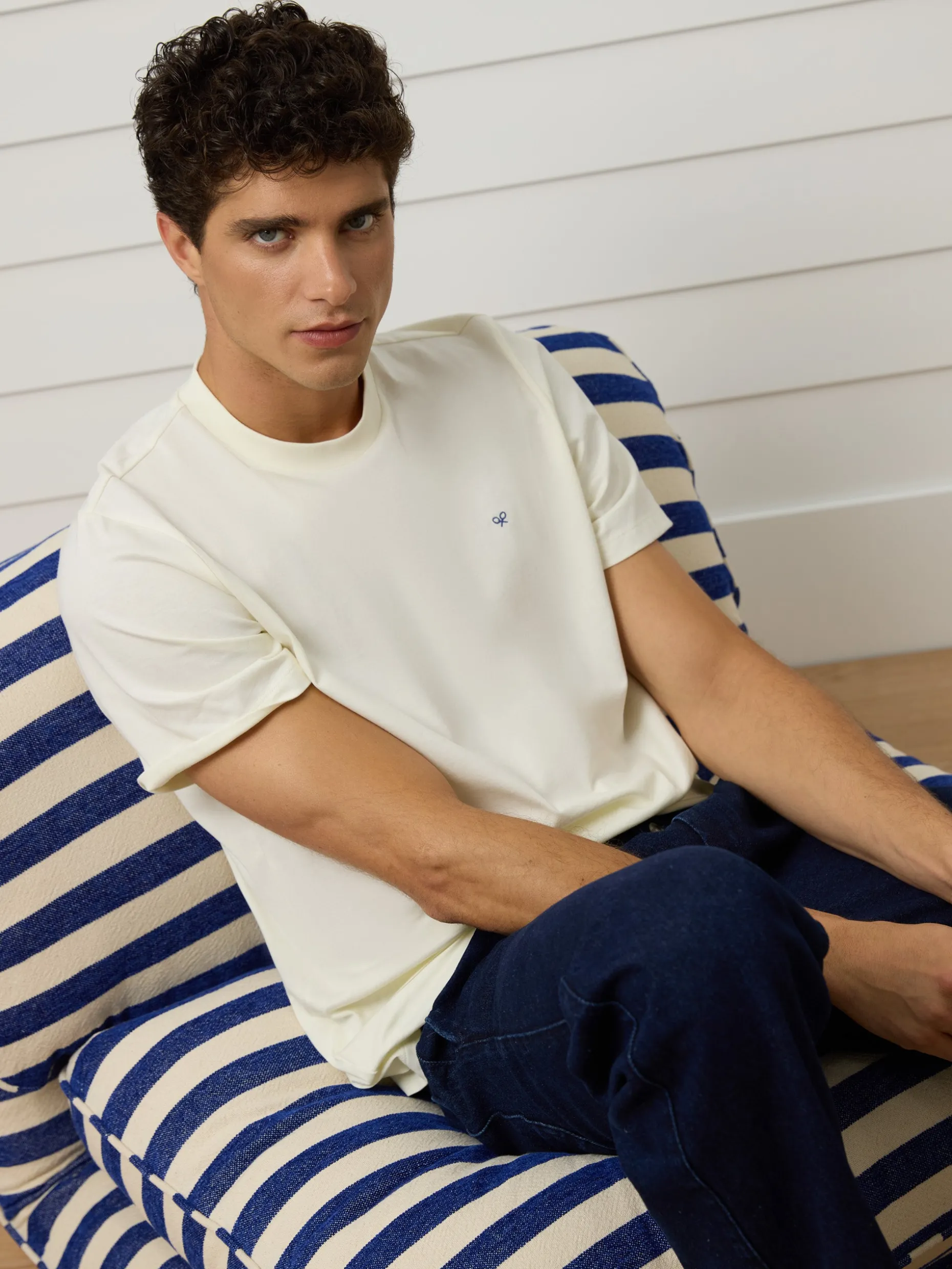 Camiseta The Hamptons crema