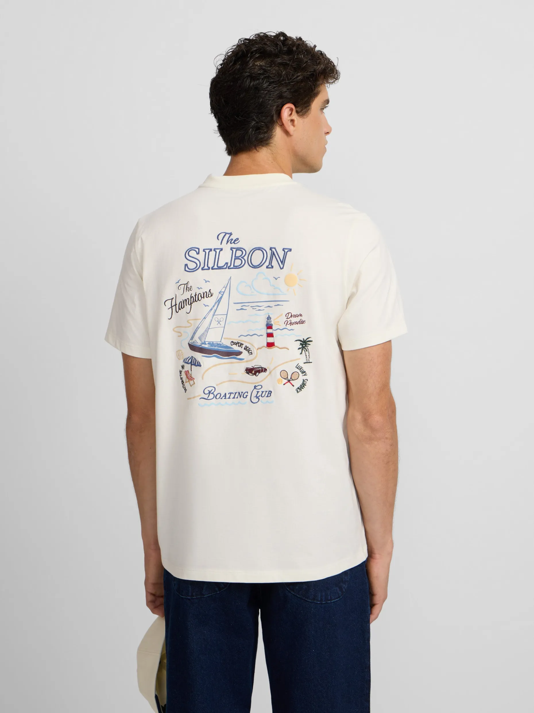Camiseta The Hamptons crema