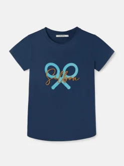 Camiseta woman clasica raqueta marino
