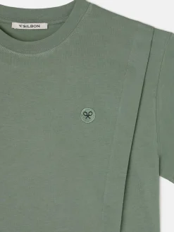 Camiseta woman hombreras verde