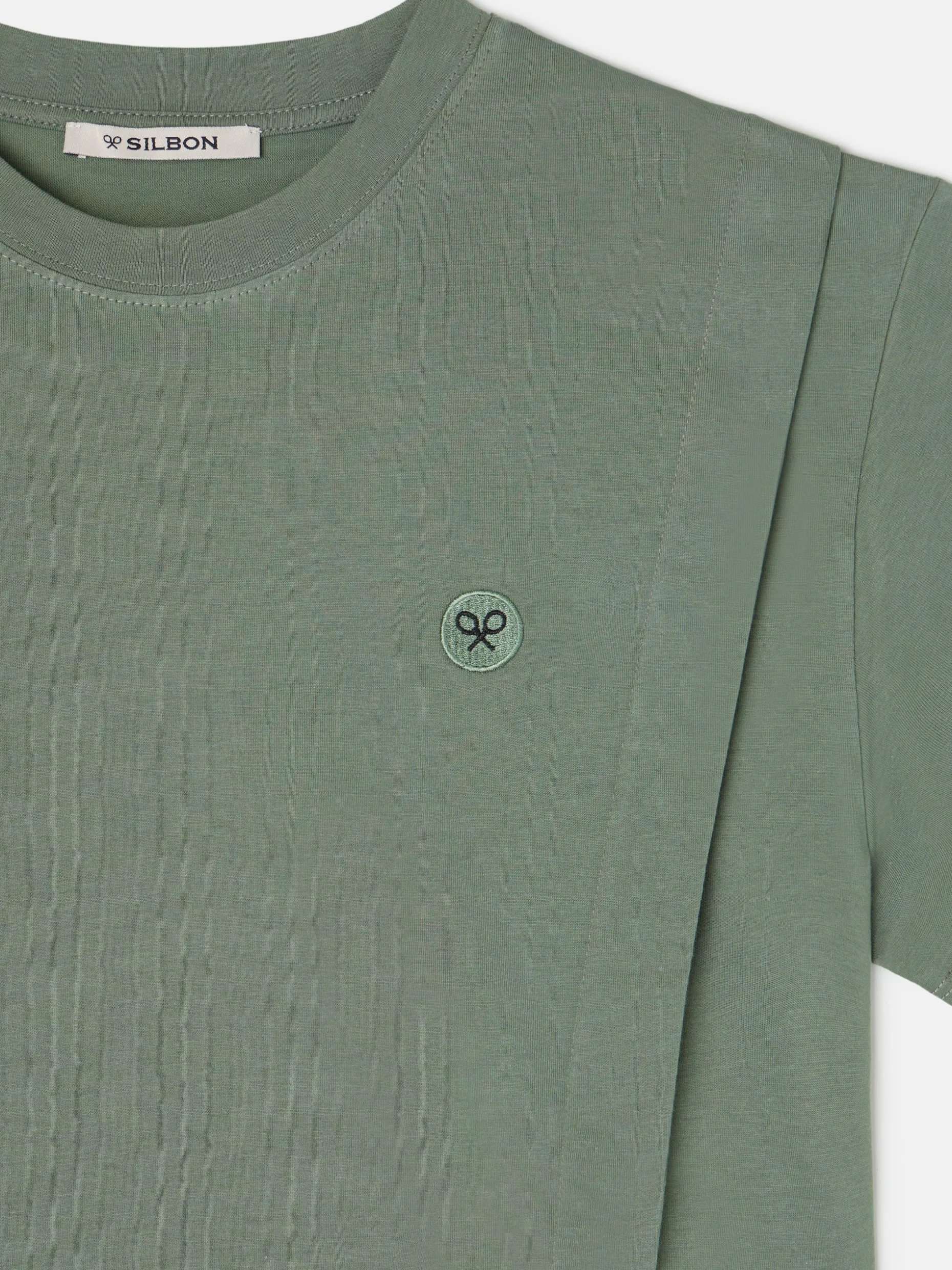 Camiseta woman hombreras verde