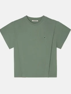 Camiseta woman hombreras verde