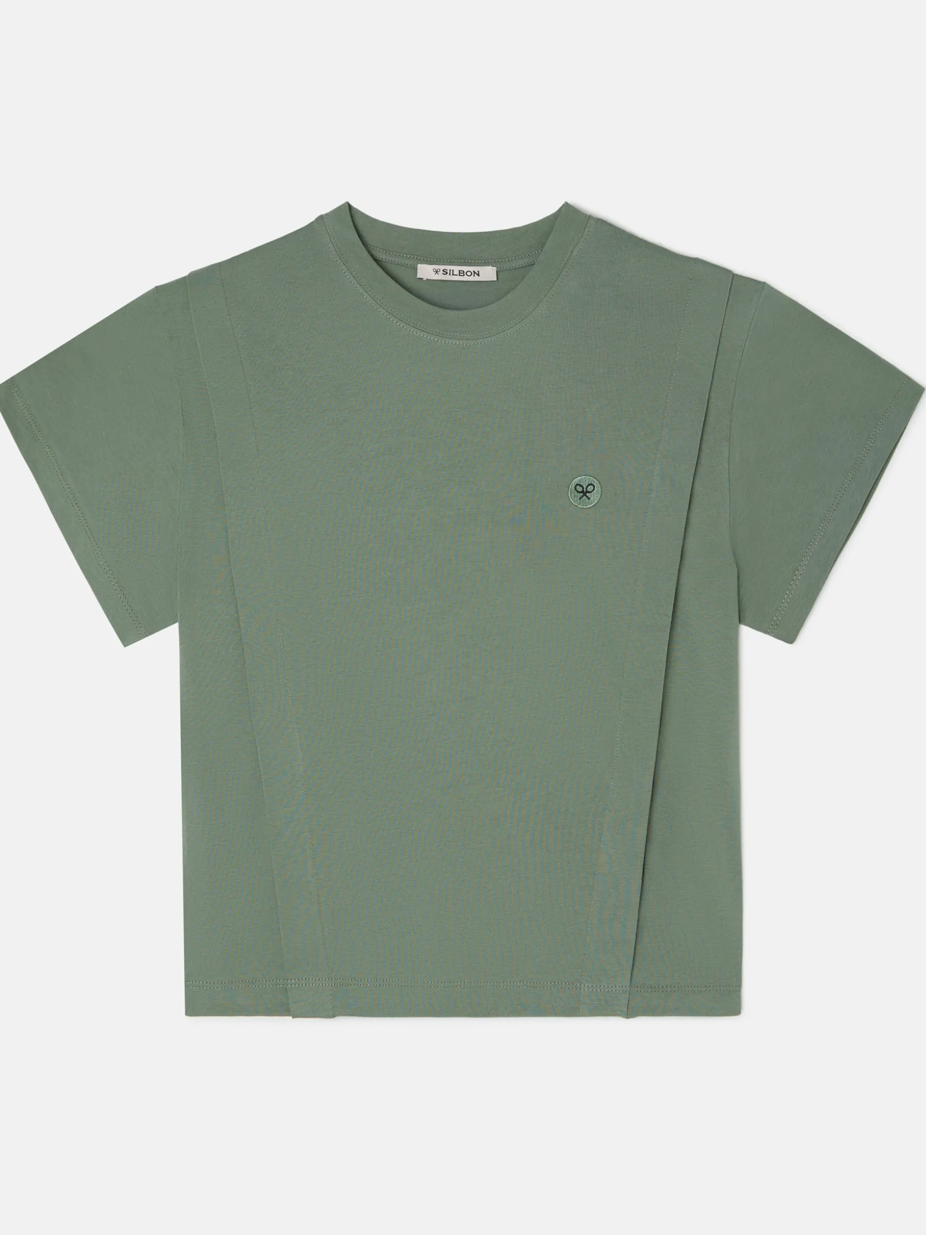 Camiseta woman hombreras verde