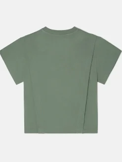 Camiseta woman hombreras verde
