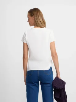 Camiseta woman letras silbon blanca