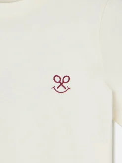 Camiseta woman letras smile blanca