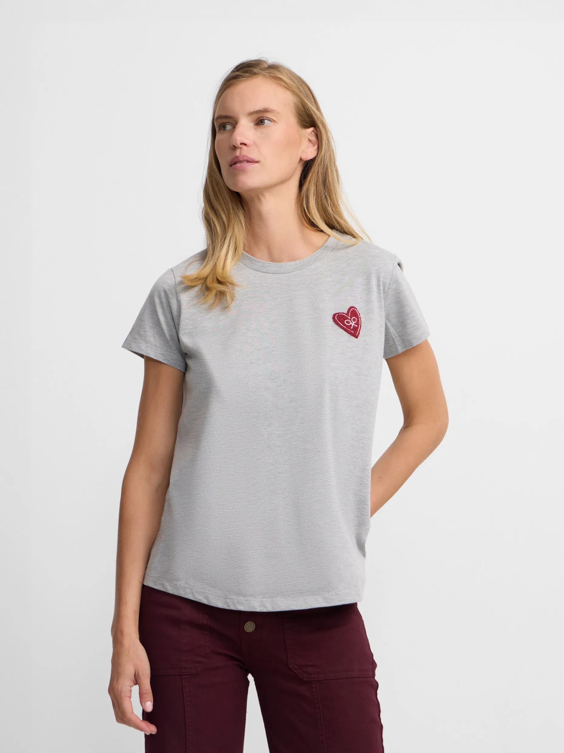 Camiseta woman love gris