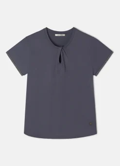 Camiseta woman nudo cuello negra