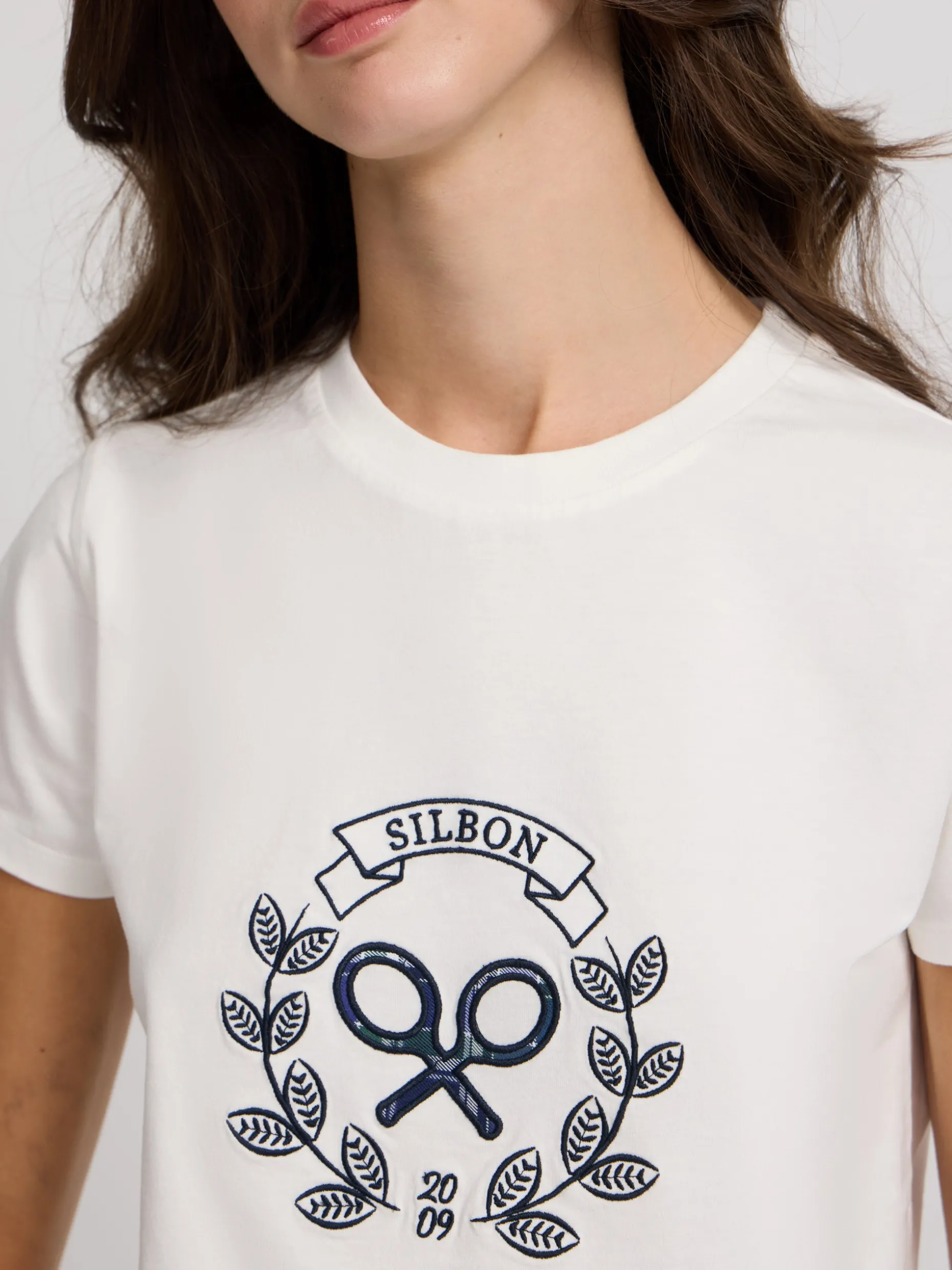 Camiseta woman raqueta cuadros cruda