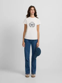 Camiseta woman raqueta cuadros cruda