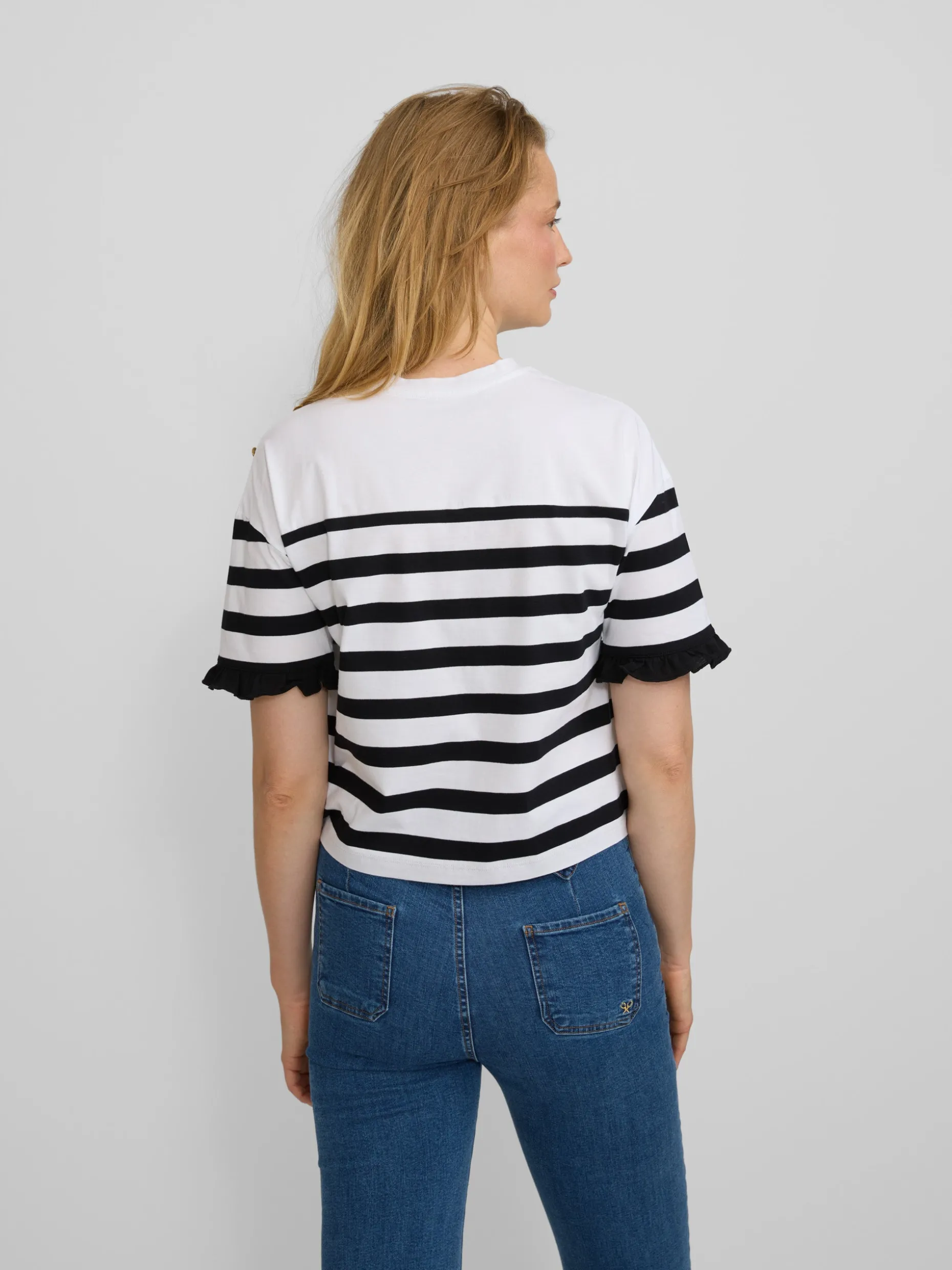 Camiseta woman rayas negra y blanca