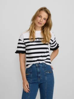 Camiseta woman rayas negra y blanca