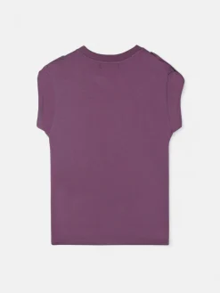 Camiseta woman roll out corazon tachas morado
