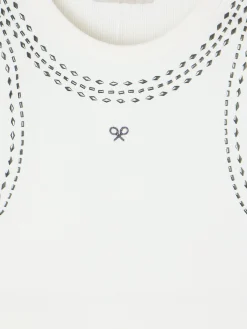 Camiseta woman tank top tachas blanca