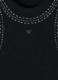 Camiseta woman tank top tachas negra