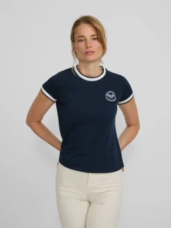 Camiseta woman varsity azul marino