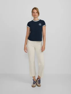 Camiseta woman varsity azul marino