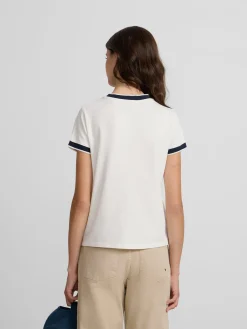Camiseta woman varsity blanca