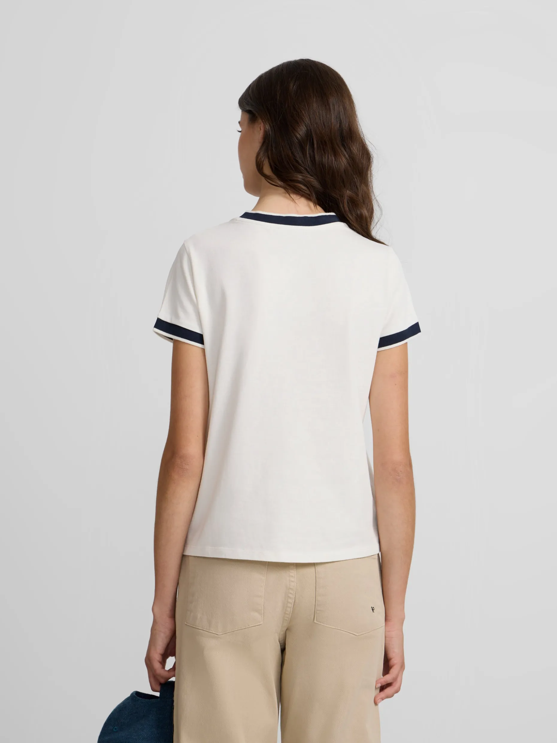 Camiseta woman varsity blanca