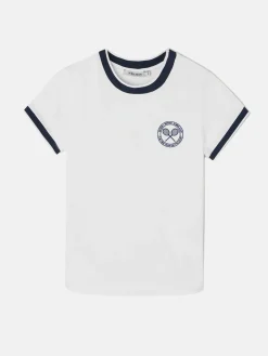 Camiseta woman varsity blanca