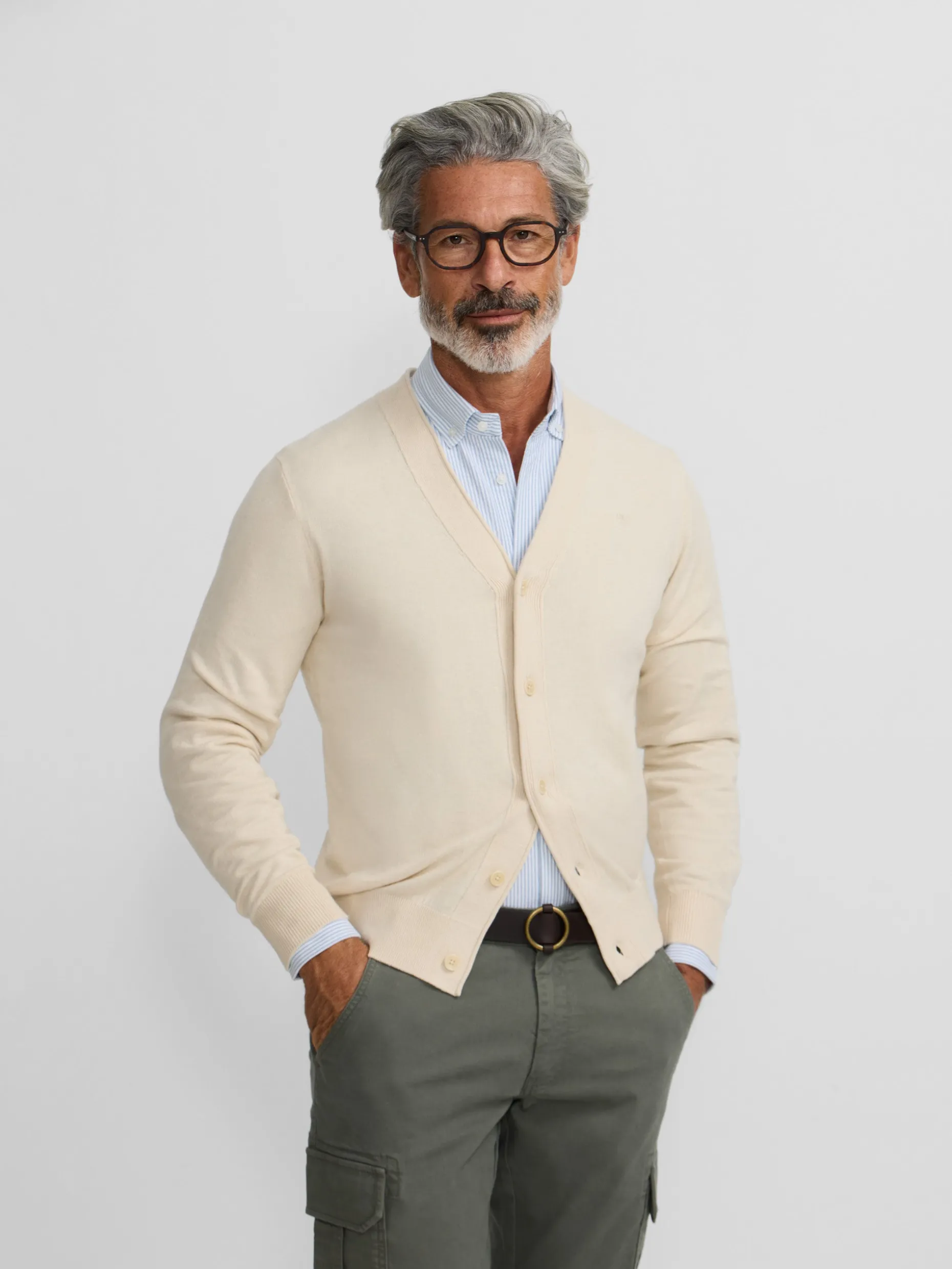Cardigan classic beige