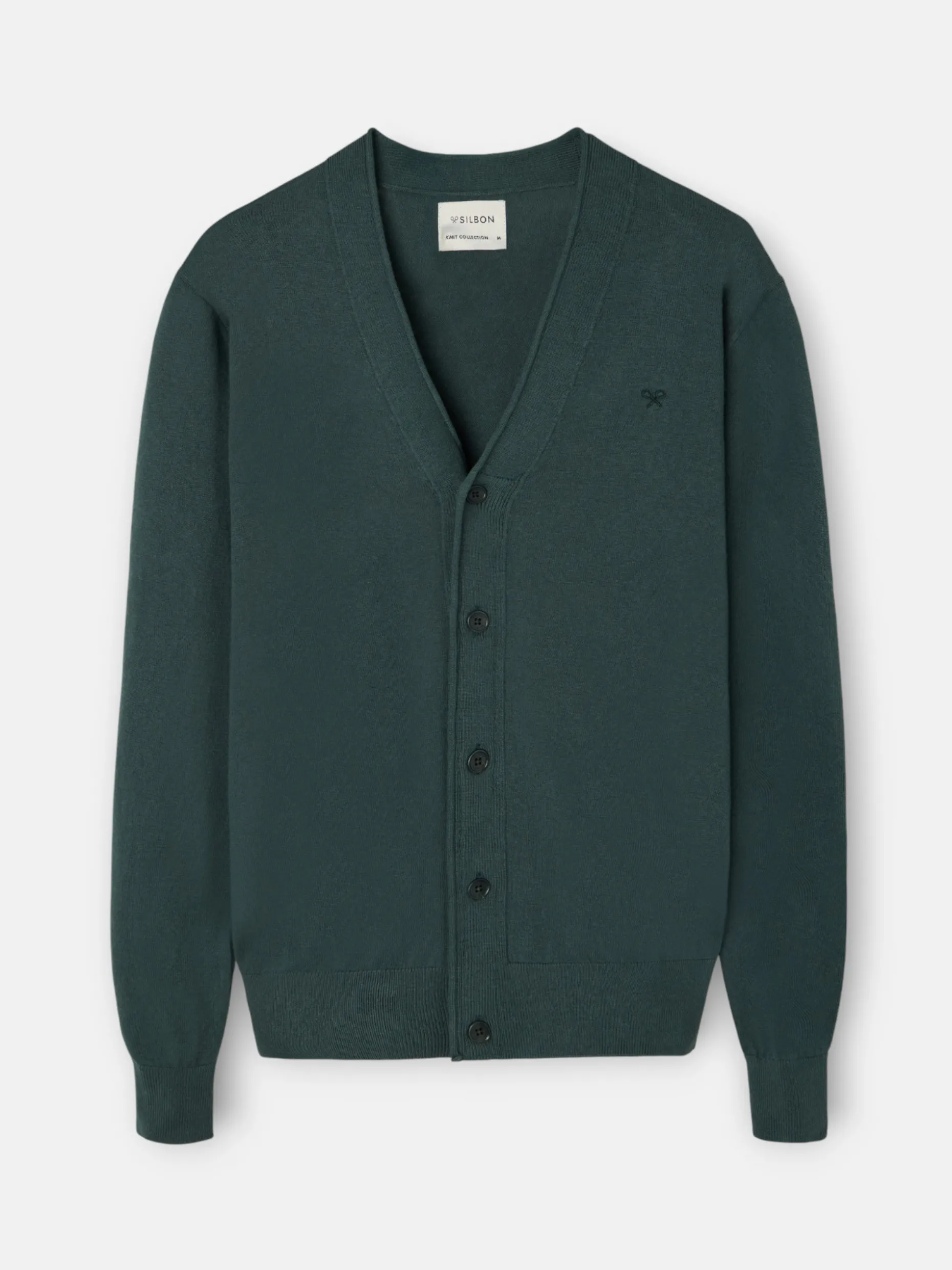 Cardigan classic verde oscuro