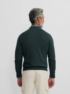 Cardigan classic verde oscuro