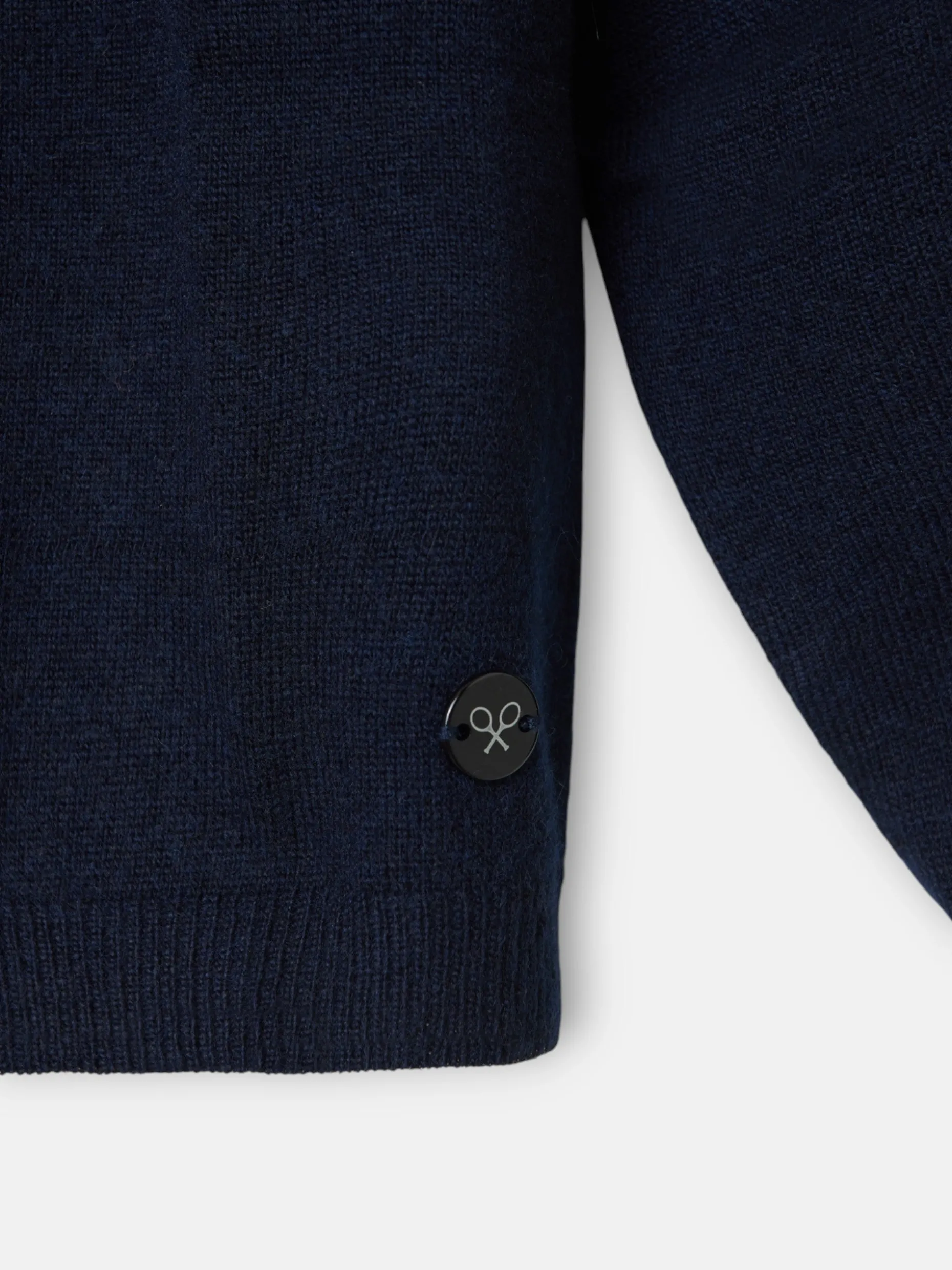Cardigan girl punto volante marino