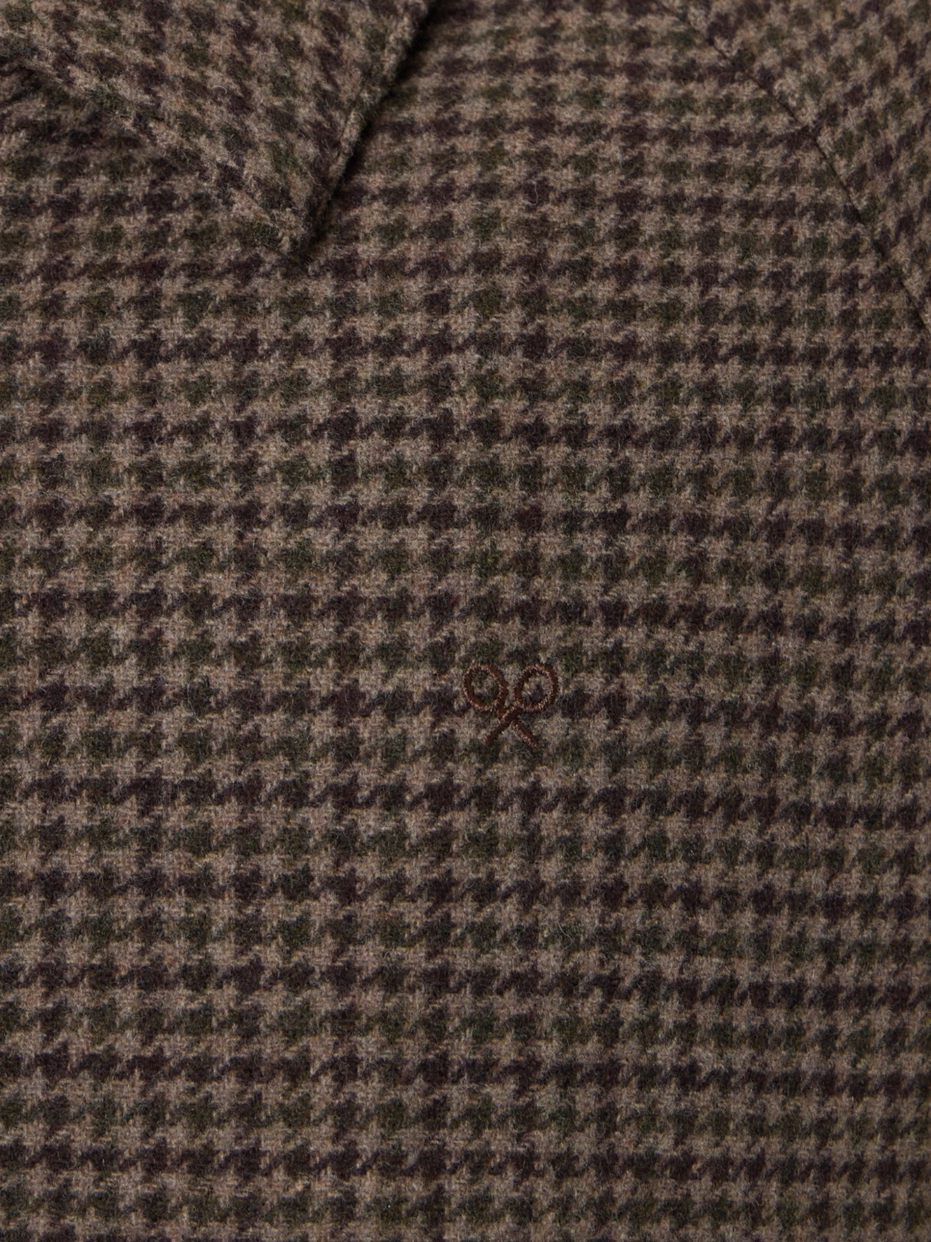 Cazadora pata de gallo verde marron