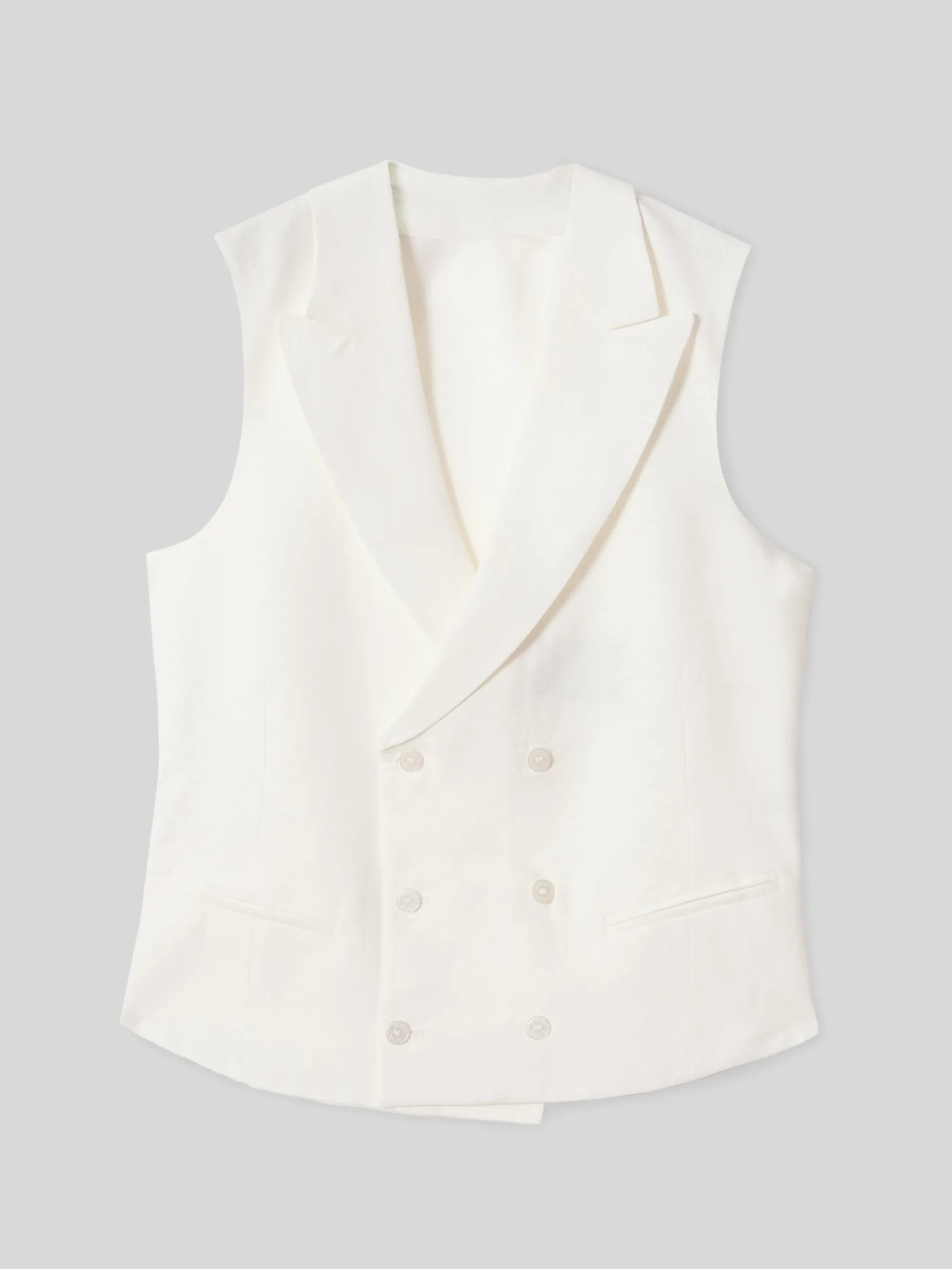 Chaleco chaque clasico blanco roto